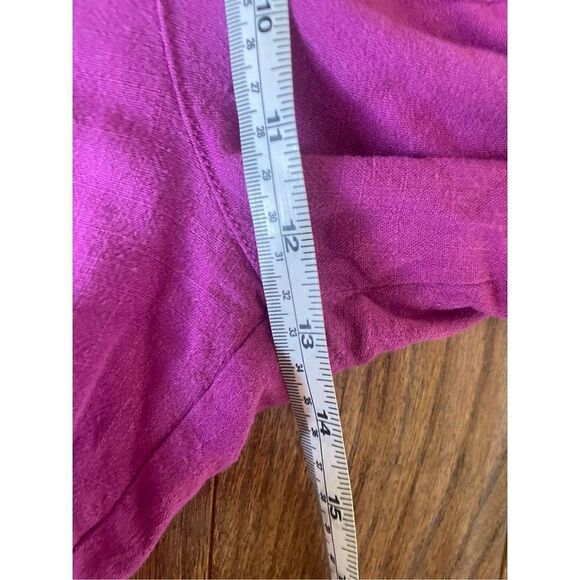 Soft surroundings pink linen blend shorts size m - Picture 5 of 9